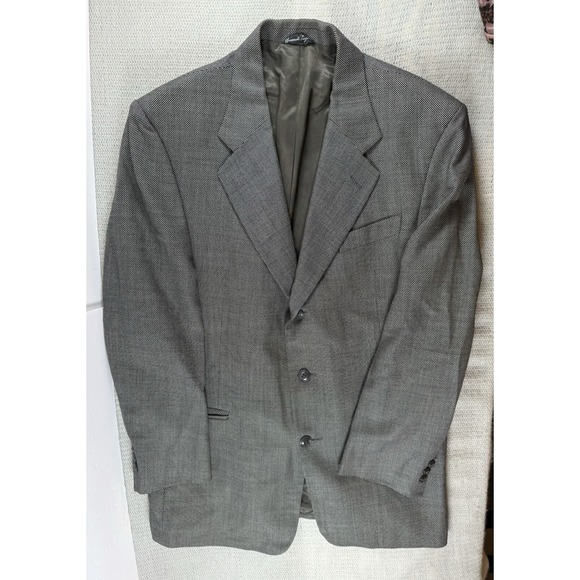 Vintage‎ Hernando Trujillo Wool 38R Sport Coat Blazer Suit Jacket Gray Tweed - Picture 10 of 12